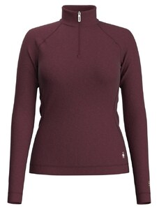 Smartwool W Classic Thermal Merino 1/4 Zip T-shirt en laine à manches longues pour femme Noir cerise chiné