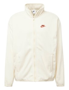 Nike Sportswear Veste en polaire 'CLUB' rouge rubis / blanc naturel