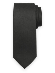 Willsoor Cravate noire classique pour homme avec motif discret 16155