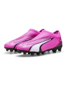 Puma Unisex Youth Ultra Match Ll Fg/Ag Jr Soccer Shoes, Poison Pink-Puma White-Puma Black, 35 EU