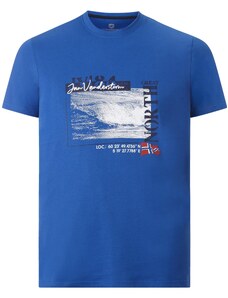 Jan Vanderstorm T-Shirt 'Pitter' bleu roi / mélange de couleurs
