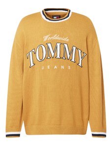 Tommy Jeans Pull-over 'VARSITY' bleu foncé / curry / blanc