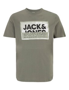 Jack & Jones Plus T-Shirt 'LOGAN' olive / noir / blanc