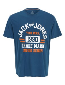 Jack & Jones Plus T-Shirt 'CARLO' saphir / orange / blanc