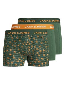 JACK & JONES Boxers 'CULA' safran / vert foncé / blanc