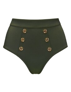 Marlies Dekkers Bas de bikini taille haute Royal Navy en vert algue