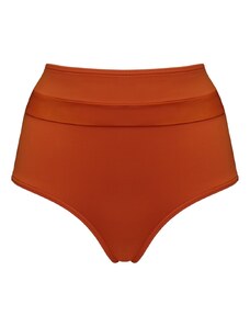 Marlies Dekkers Bas de bikini taille haute Cache Coeur en orange brûlé