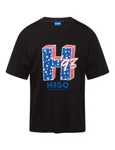 HUGO T-Shirt 'Nentryle' bleu / pitaya / noir / blanc
