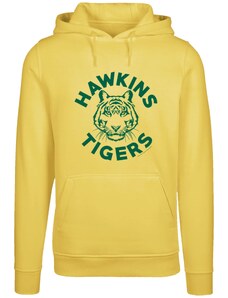 F4NT4STIC Sweat-shirt 'Stranger Things Hawkins Tigers Netflix TV Series' jaune