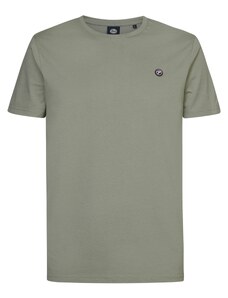 Petrol Industries T-Shirt marine / vert chiné / rouge / blanc