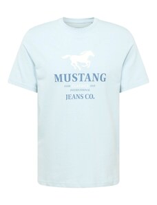 MUSTANG T-Shirt 'Austin' marine / bleu clair / blanc