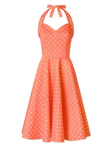 Topvintage Boutique Collection Exclusivité Topvintage ~ Robe corolle à pois Bettie en orange