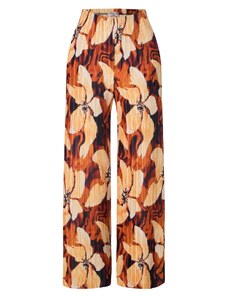 Vintage Chic for Topvintage Pantalon plissé fleuri Pia en brun