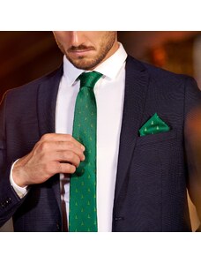 Trendhim Cravate verte à motifs de sapins de Noël