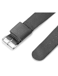 Fawler Ryka | Bracelet de montre en nylon gris foncé 20 mm