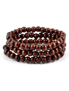 Collin Rowe Ensemble de trois bracelets de perles brunes