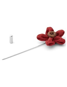 Warren Asher Boutonnière à fleur rouge boutonnée