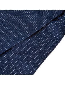 Trendhim Cravate Ascot en soie bleu marine à pois blancs