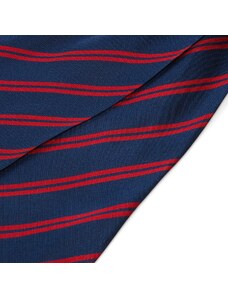 Trendhim Cravate Ascot en soie bleu marine à rayures rouges