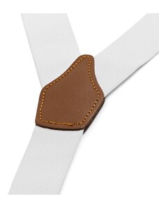 Trendhim Larges bretelles blanches avec pattes et pinces