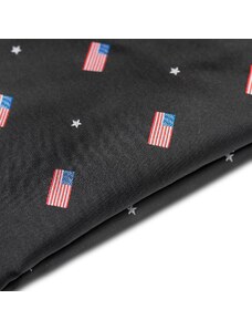 Trendhim Pochette de costume réversible noire à motifs de drapeaux américain