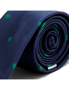 Trendhim Cravate étroite bleu marine à motifs de coeurs