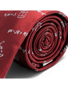 Trendhim Cravate étroite bordeaux à motifs d'équations mathématiques