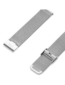 Otsu Bracelet mat argenté à maille milanaise et à dégagement rapide - 18 mm