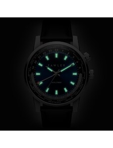 Fawler Gentium | Montre GMT à heure universelle en acier inoxydable bleu