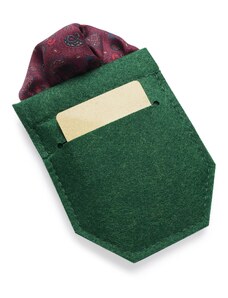 Trendhim Étui en feutre vert pour pochette de costume