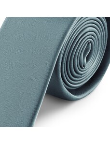 Trendhim Cravate étroite en satin gris fumé 6 cm