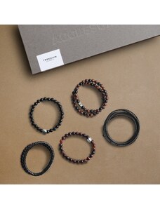 Trendhim XL - Coffret cadeau avec bracelets en pierres naturelles et cuir