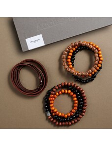 Trendhim Coffret-cadeau exclusif de bracelets pour homme | bois et cuir