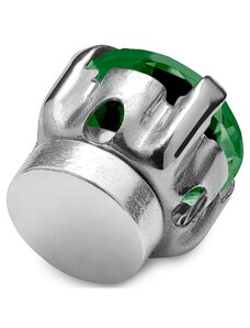 Lucleon Boucle d'oreille magnétique à cristal vert