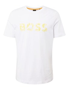 BOSS T-Shirt 'Ocean' jaune / blanc