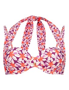 TC Beach Haut de bikini Multiway Summer Flowers en violet