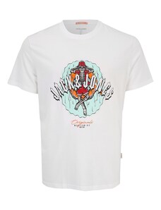 JACK & JONES T-Shirt 'Coconut' bleu pastel / orange foncé / rouge / blanc