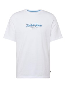 JACK & JONES T-Shirt 'HENRY' azur / noir / blanc