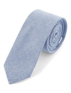 Trendhim Set de cravate bleu clair et pince à cravate argentée