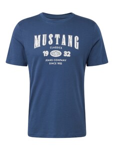 MUSTANG T-Shirt 'Austin' bleu foncé / blanc