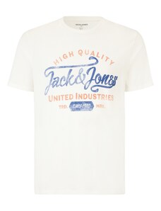 Jack & Jones Plus T-Shirt 'LOUIE' bleu / orange / blanc