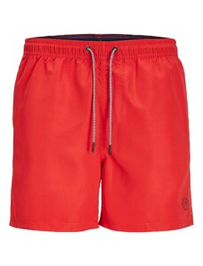 JACK & JONES Shorts de bain 'FIJI' rouge vif / noir