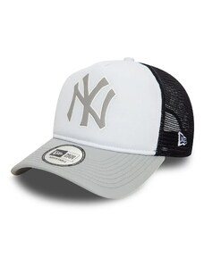 New Era New York Yankees MLB Logo Grey A-Frame Trucker Cap 60503531