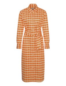 SEIDENSTICKER Robe-chemise 'Schwarze Rose' orange foncé / blanc cassé