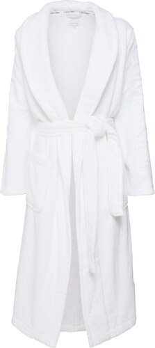 Calvin Klein Underwear Peignoir Long Robe Blanc Glami Fr