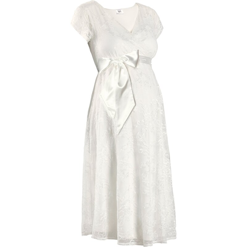 bpc bonprix collection Robe de mariée de grossesse blanc manches courtes femme - bonprix