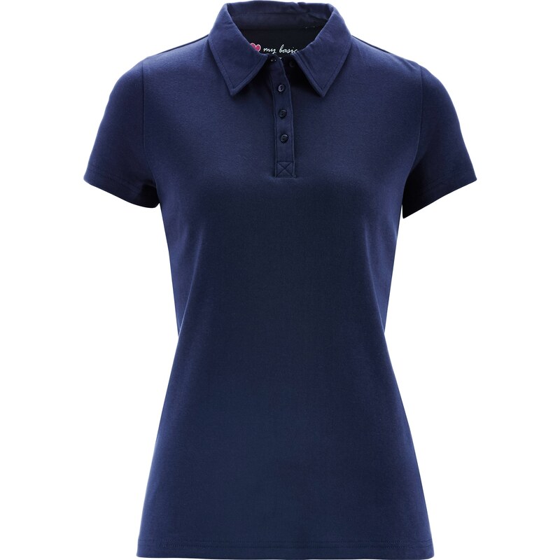 bpc bonprix collection Bonprix - Polo manches courtes bleu pour femme