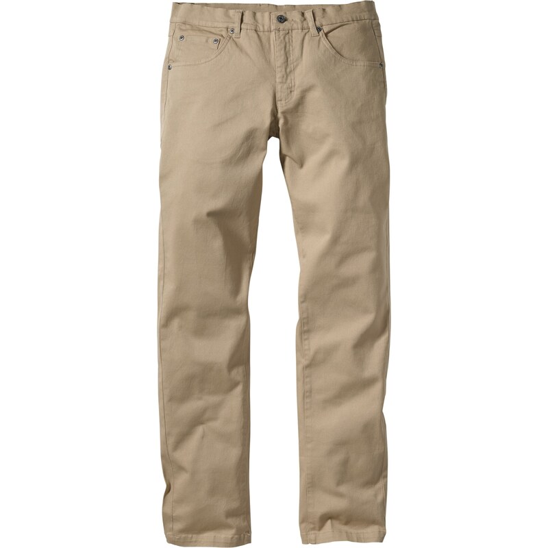 RAINBOW Bonprix - Pantalon extensible Slim Fit Straight beige pour homme