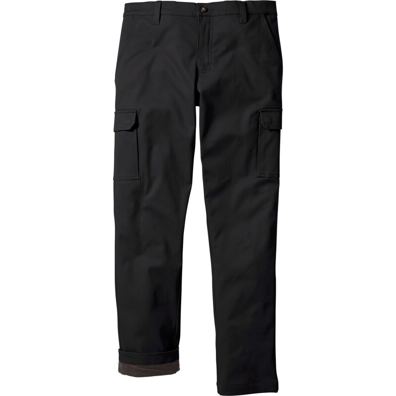 bpc bonprix collection Bonprix - Pantalon cargo thermo Regular Fit Straight noir pour homme
