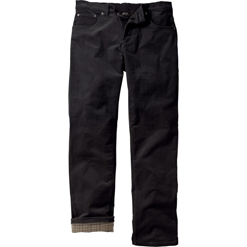 bpc bonprix collection Bonprix - Pantalon en velours côtelé extensible thermo noir pour homme
